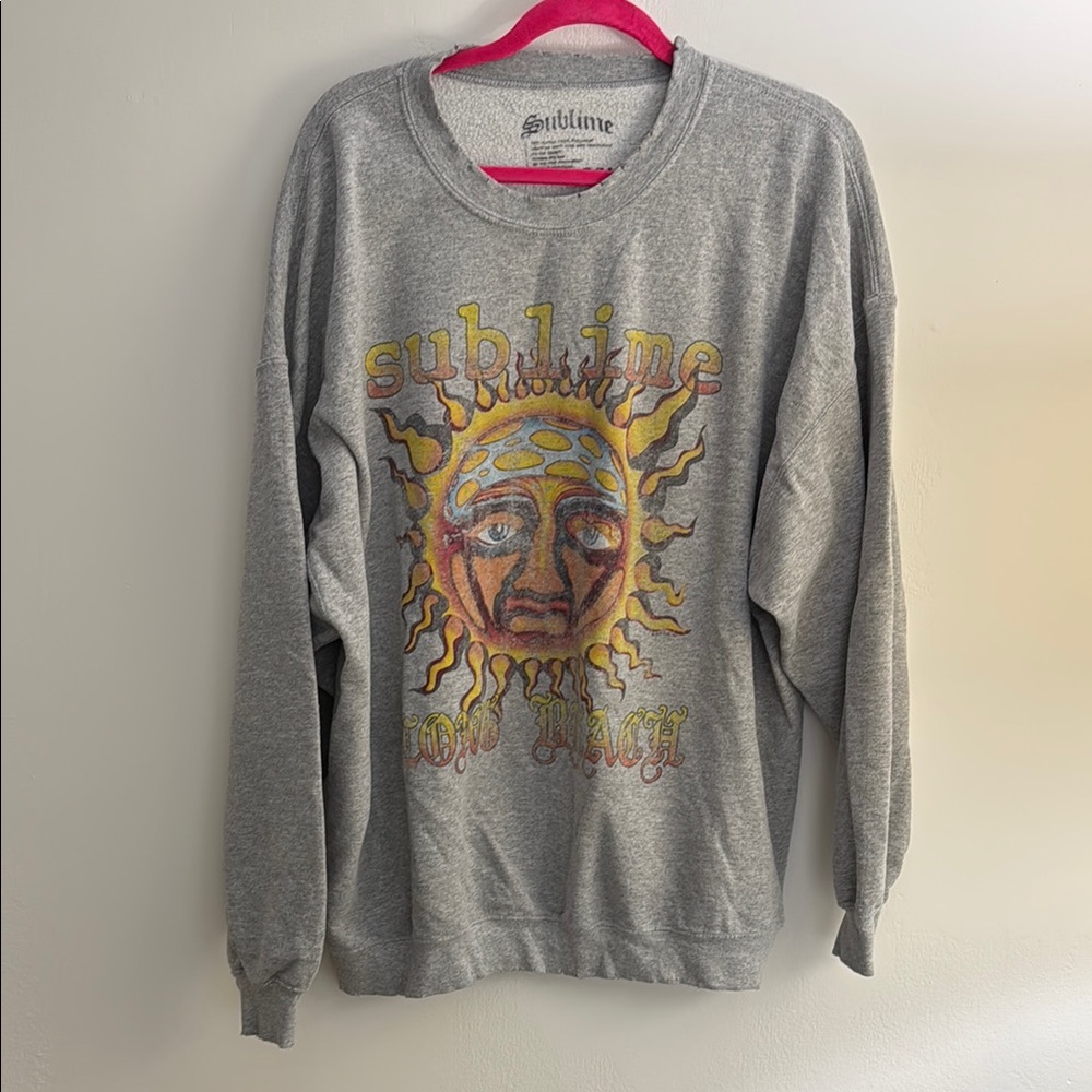 Urban Outfitters Gray Sun Graphic Sweatshirt